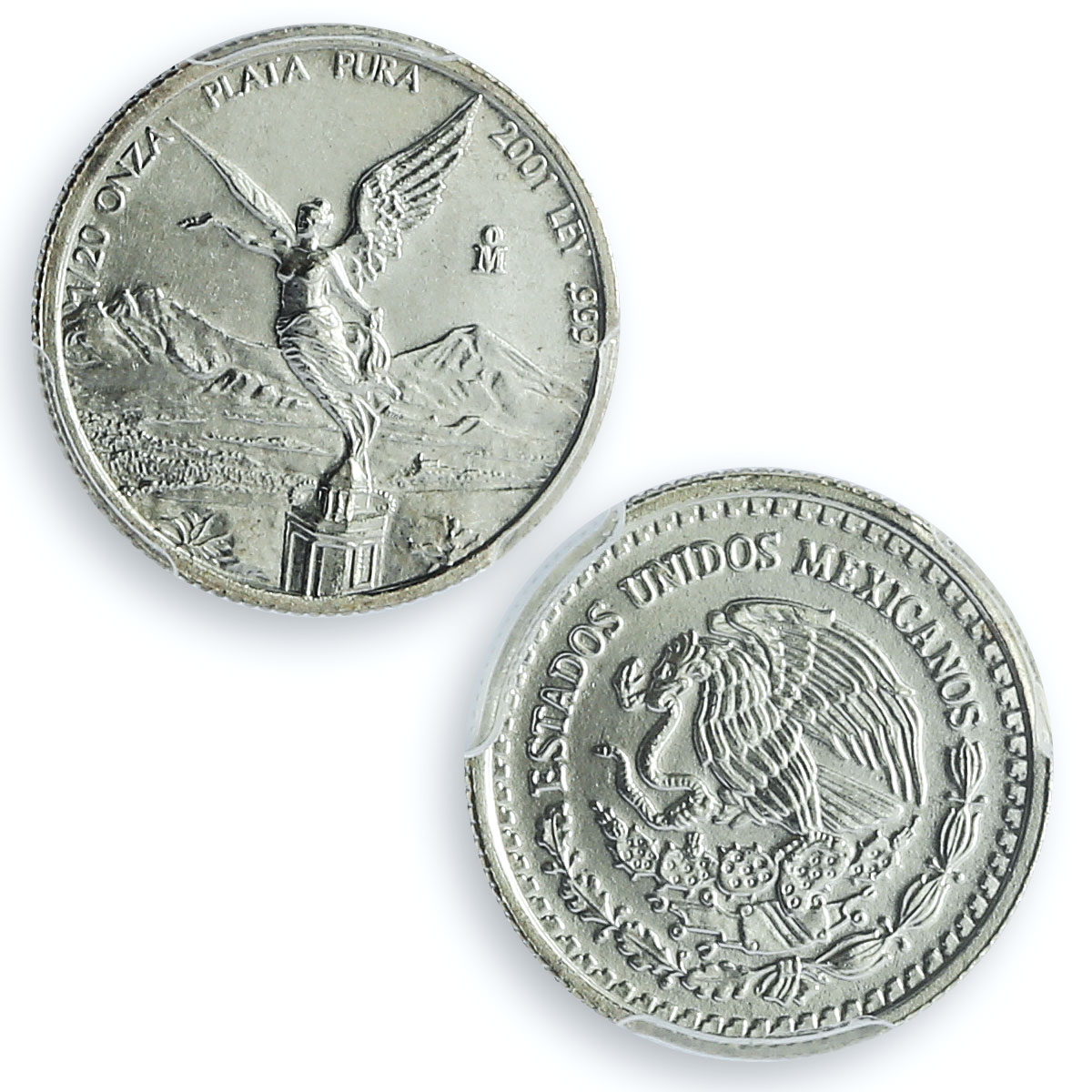 Mexico 1/20 onza Libertad Angel Independence KM-609 MS 66 PCGS silver coin 2001 Mexico 1/20 onza Libertad Angel Independence KM-609 MS 66 PCGS silver coin 2001