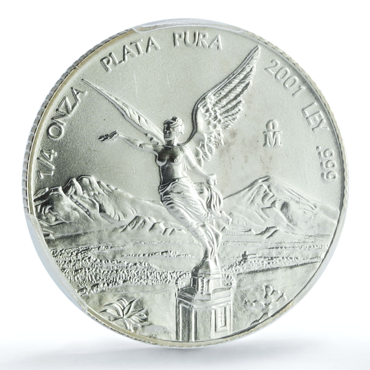 Mexico 1/4 onza Libertad Angel of Independence KM-611 MS69 PCGS silver coin 2001 Mexico 1/4 onza Libertad Angel of Independence KM-611 MS69 PCGS silver coin 2001