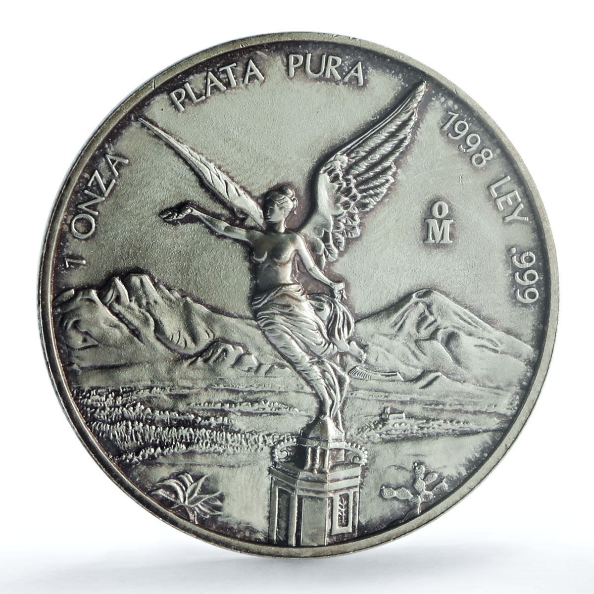 Mexico 1 onza Libertad Angel of Independence KM-613 MS 67 PCGS silver coin 1998