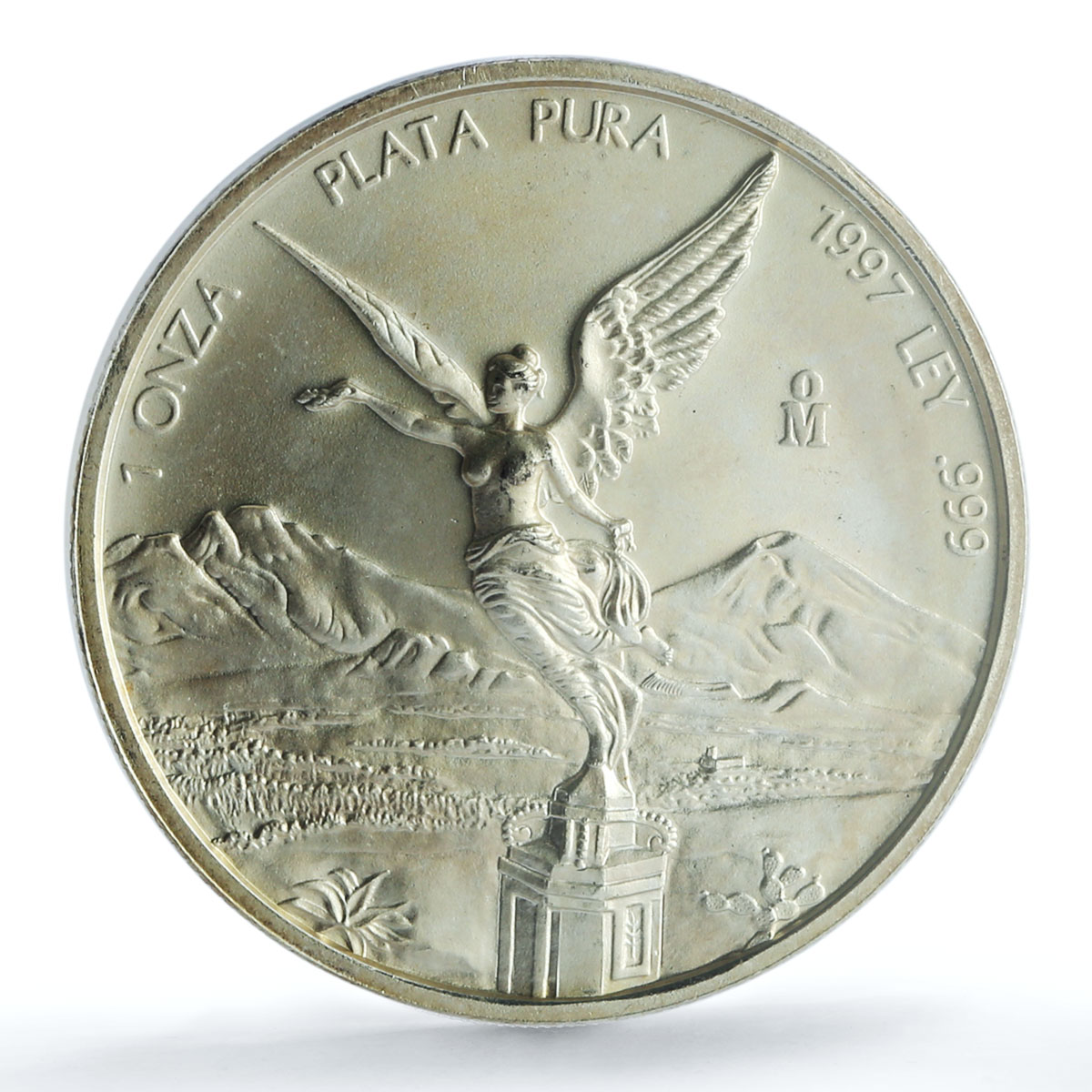 Mexico 1 onza Libertad Angel of Independence KM-613 MS 69 PCGS silver coin 1997