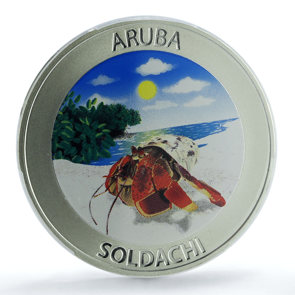 Aruba 5 florins Soldachi Crab KM-65 Wildlife Fauna PR 69 PCGS silver coin 2018