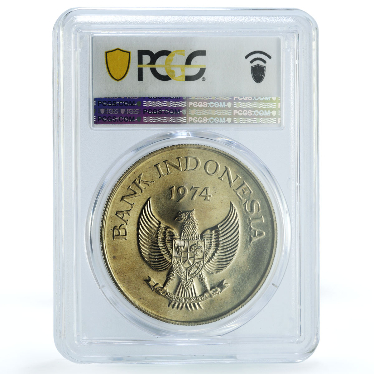 Indonesia 5000 rupiah Orangutan KM-40 Monkey Fauna MS 68 PCGS silver coin 1974