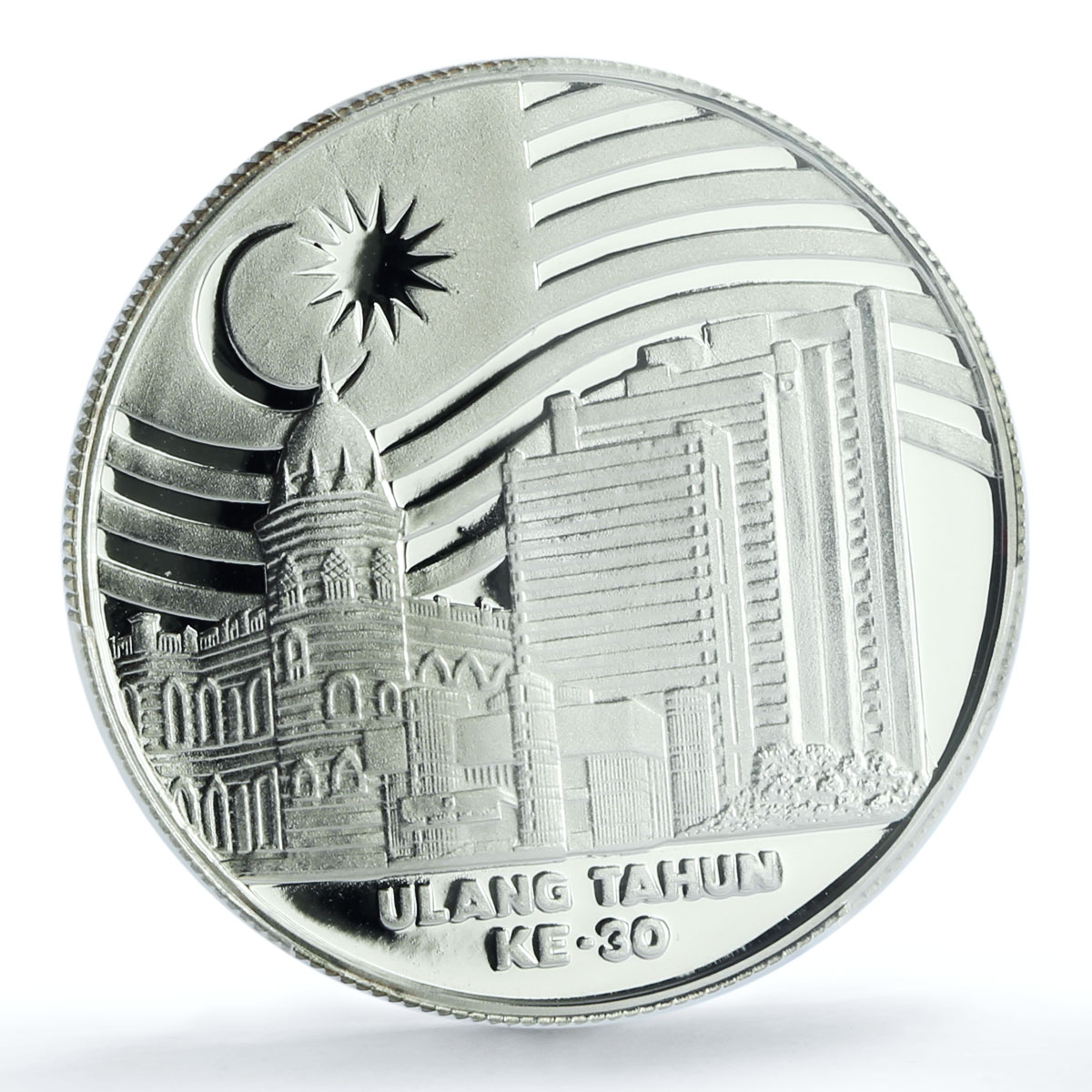 Malaysia 30 ringgit National Bank KM-46 Architecture PR 69 PCGS silver coin 1989