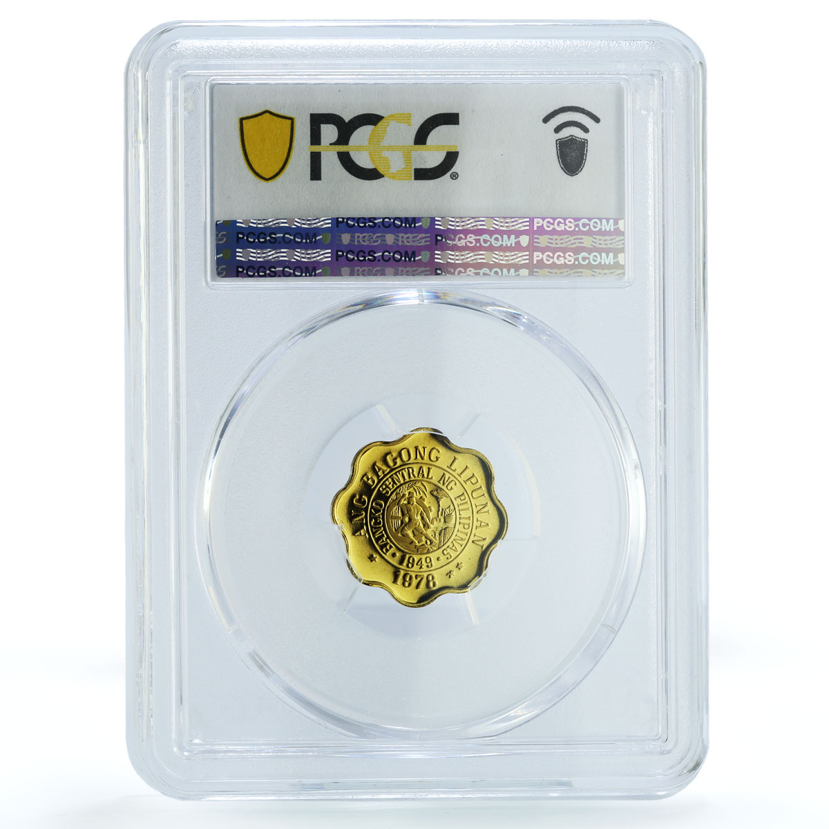Philippines 5 sentimos Republic KM-206 Melchora Aquino PR70 PCGS brass coin 1978