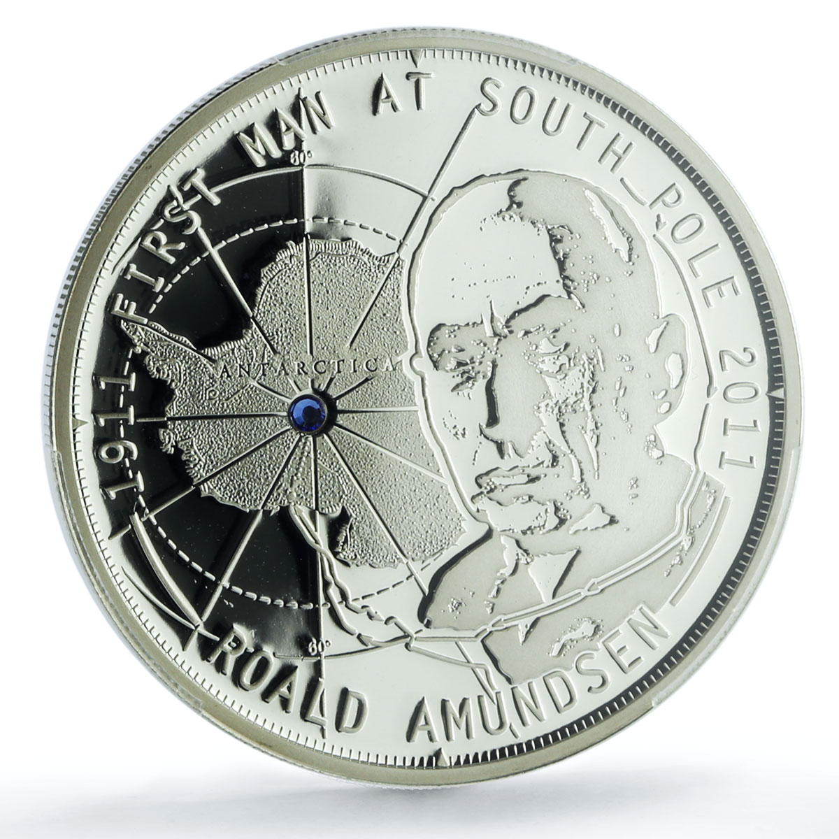 Tokelau 5 tala Roald Amundsen South Pole KM-49 PR 69 PCGS silver coin 2011