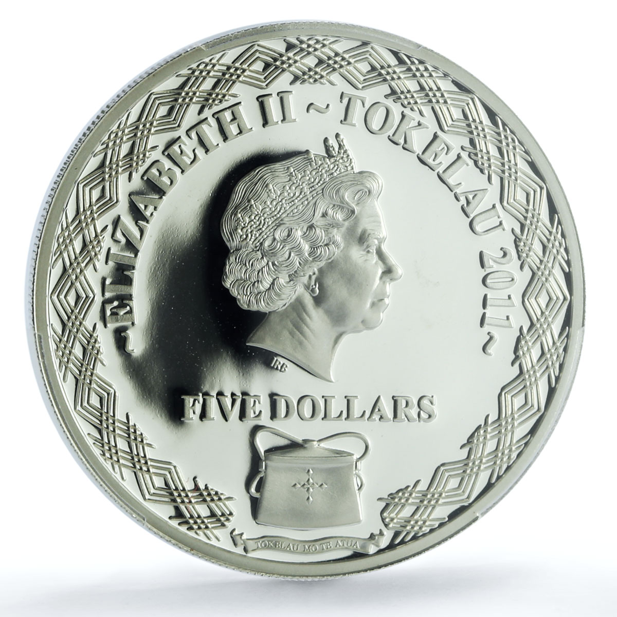 Tokelau 5 tala Roald Amundsen South Pole KM-49 PR 69 PCGS silver coin 2011