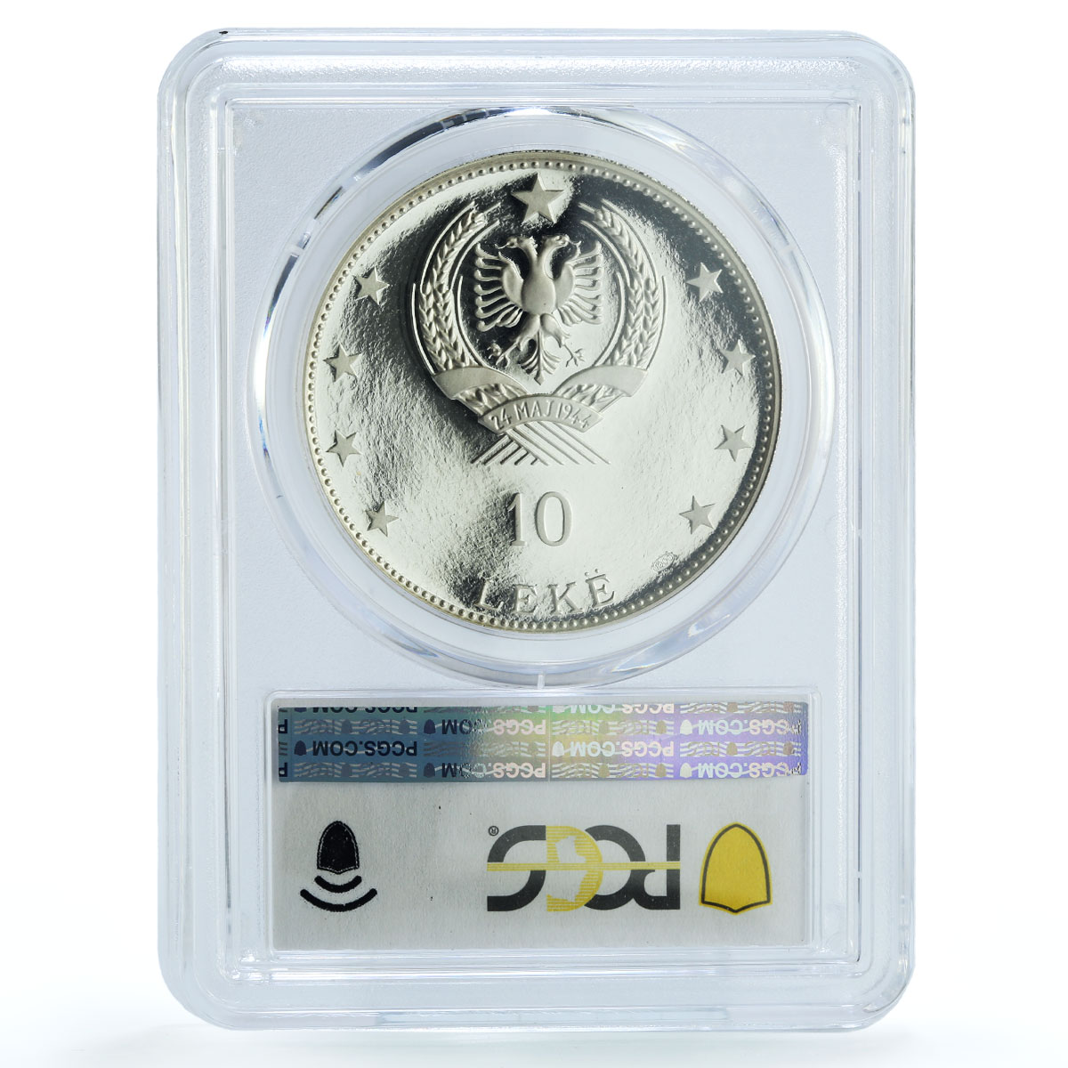 Albania 10 leke Skanderbeg's Death KM-50.1 Horseman PR 66 PCGS silver coin 1968