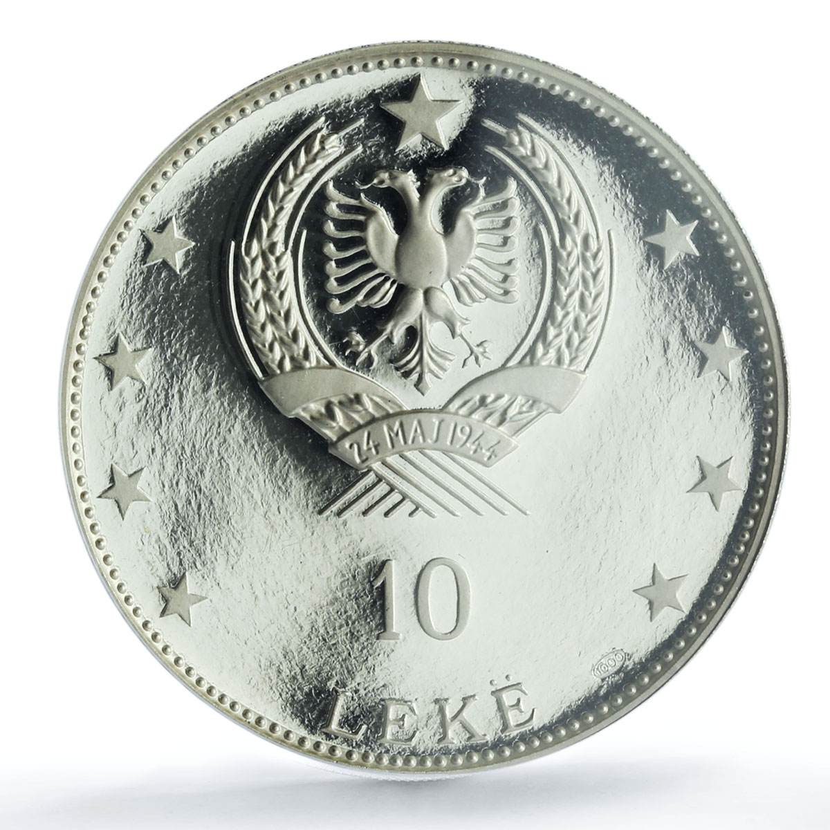 Albania 10 leke Skanderbeg's Death KM-50.1 Horseman PR 66 PCGS silver coin 1968