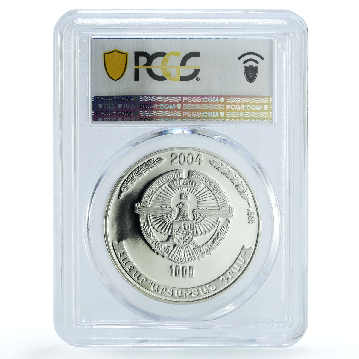 Artsakh Karabakh 1000 dram Kevork Chavoush KM-25 PR 69 PCGS silver coin 2004