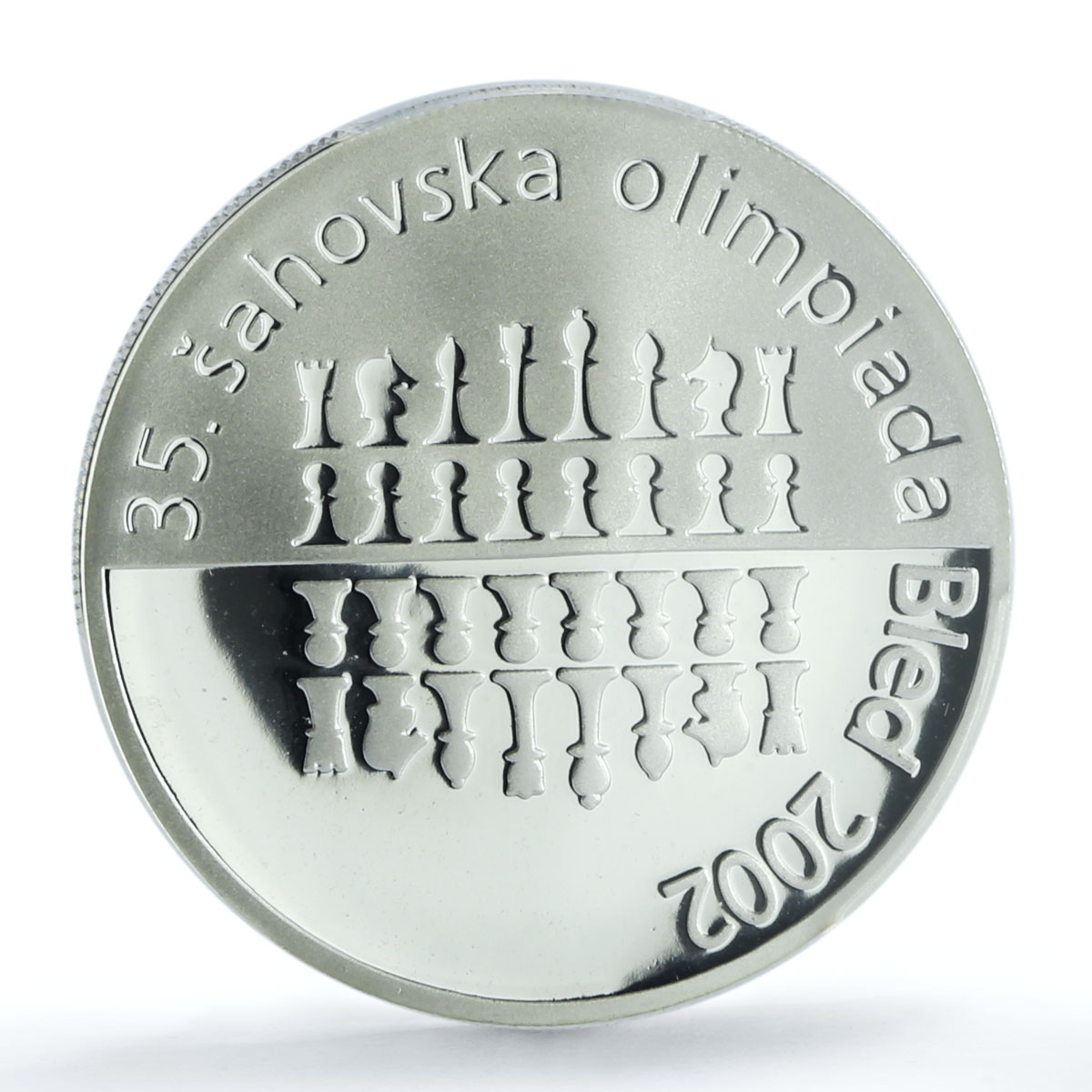 Slovenia 2500 tolarjev Chess Olympiad KM-48 Horse PR 67 PCGS silver coin 2002 Slovenia 2500 tolarjev Chess Olympiad KM-48 Horse PR 67 PCGS silver coin 2002