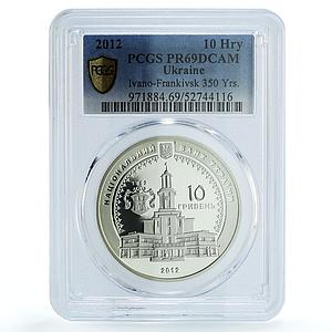 Ukraine 10 hryvnias Ivano-Frankivsk KM-673 Church PR 69 PCGS silver coin 2012