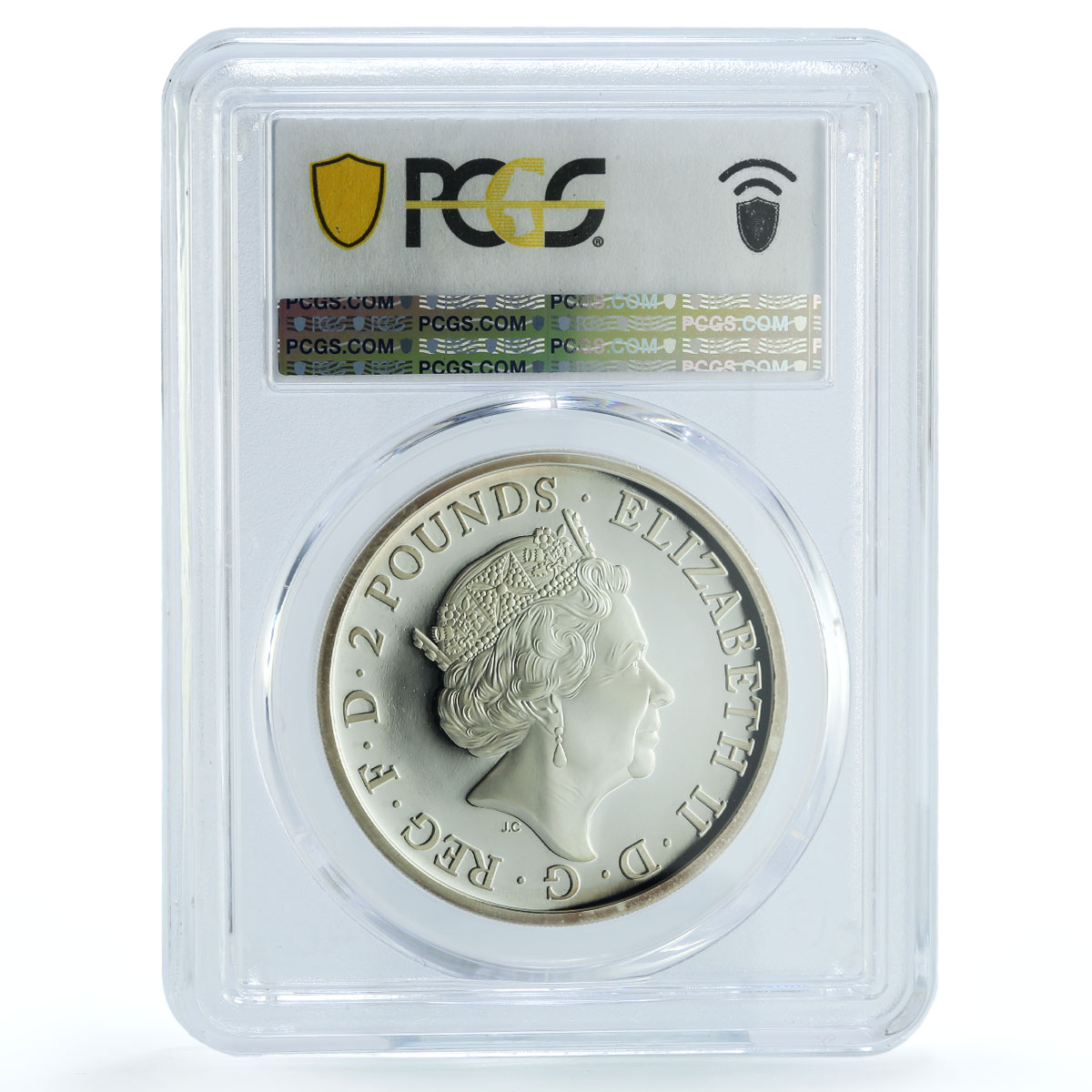 Great Britain 2 pounds Falcon Plantagenets Queen Beasts PR 69 PCGS Ag coin 2019