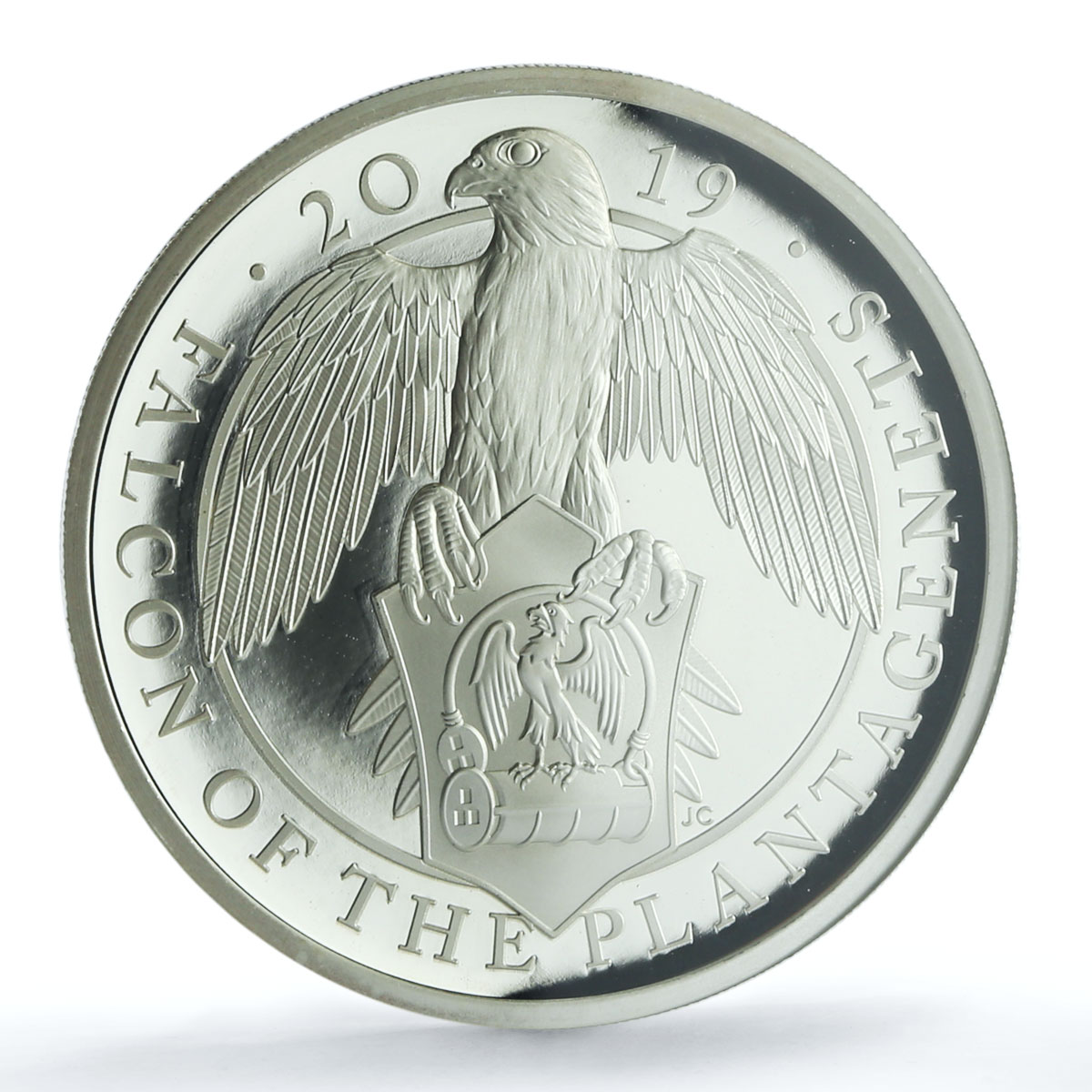 Great Britain 2 pounds Falcon Plantagenets Queen Beasts PR 69 PCGS Ag coin 2019
