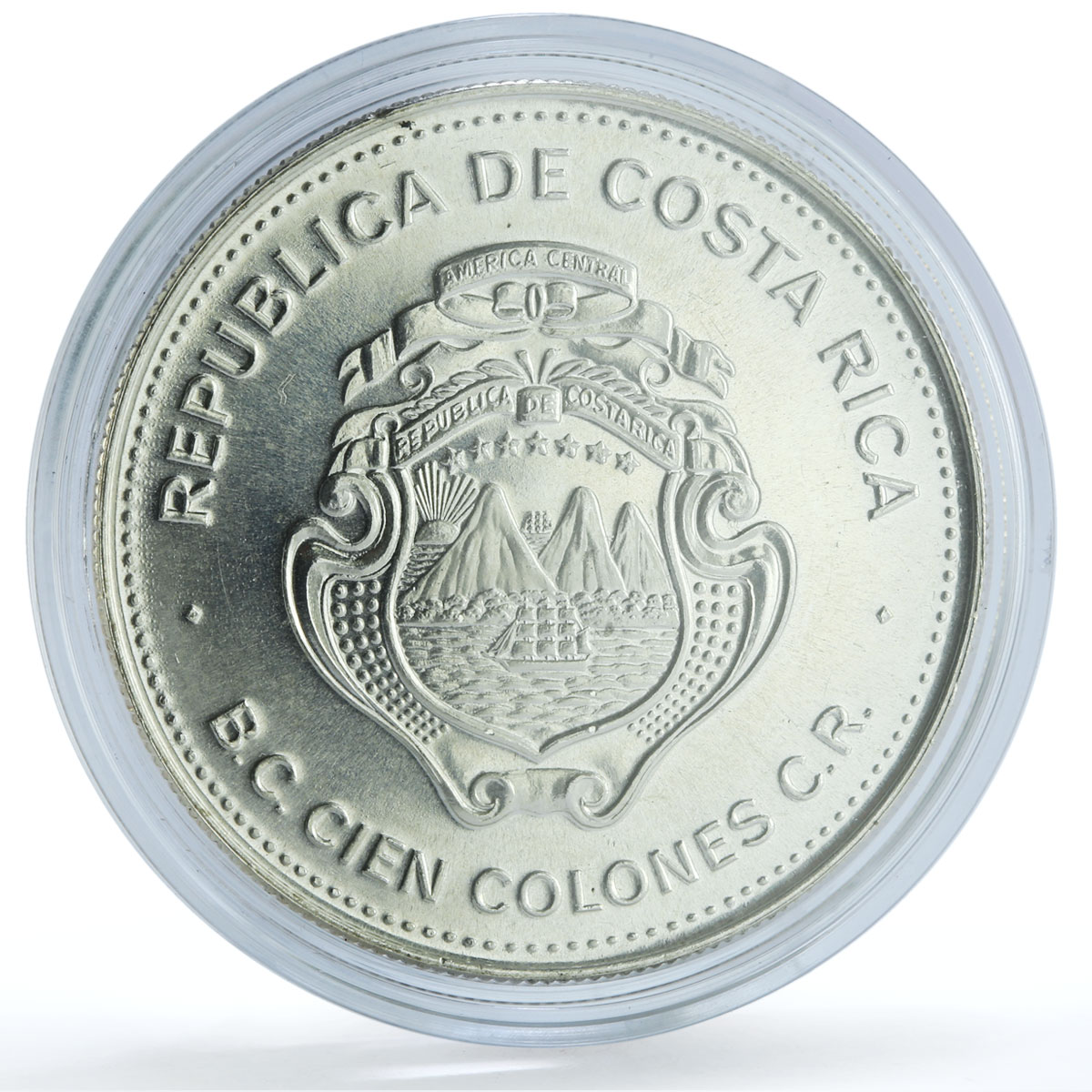 Costa Rica 100 colones Year of the Child KM-206 UNICEF Bird silver coin 1979