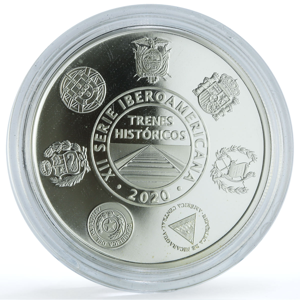 Spain Ferrocariles Historicos Ibero-American Railways Trains silver medal 2020
