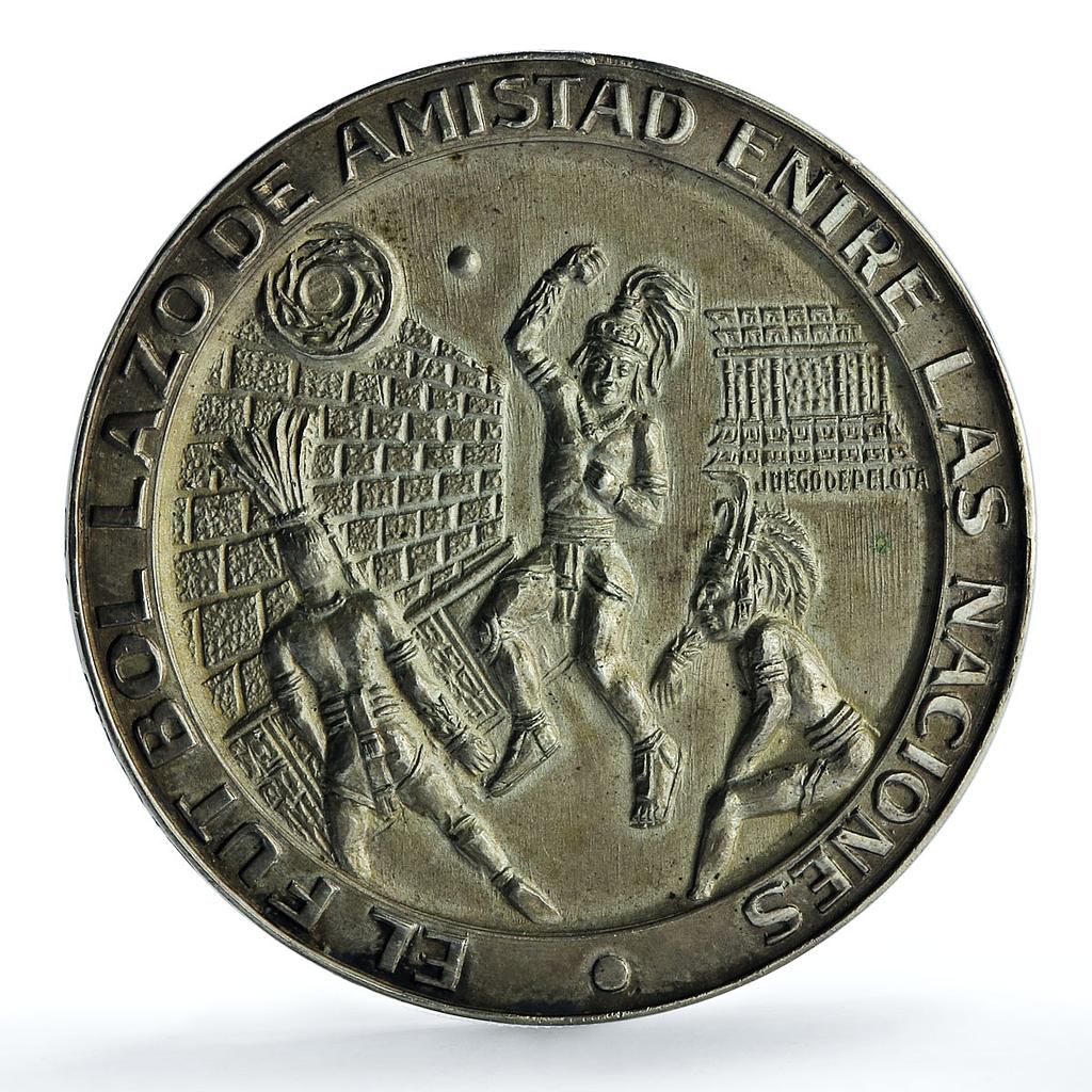 Mexico Football World Cup Grove-1082a Juego Pelota Aztecs silver medal 1970