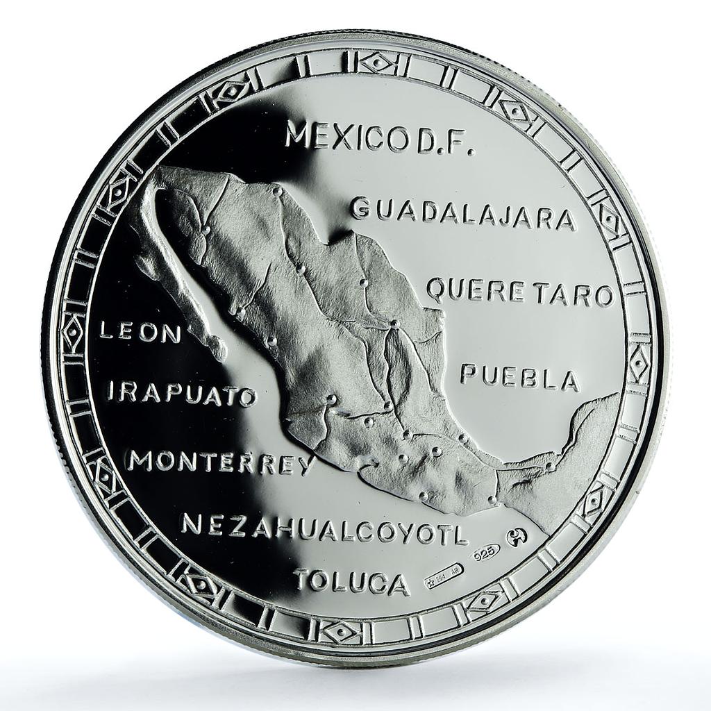 Mexico Football World Cup Champion Goalkeeper Aztec Calendar silver medal 1986