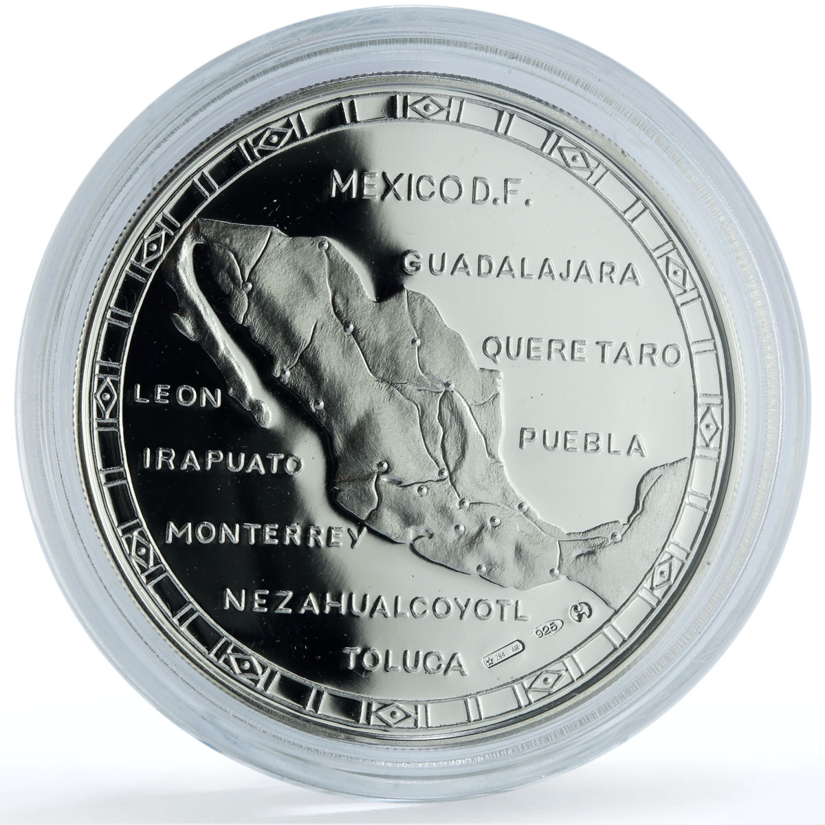 Mexico Football World Cup Champion Goalkeeper Aztec Calendar silver medal 1986