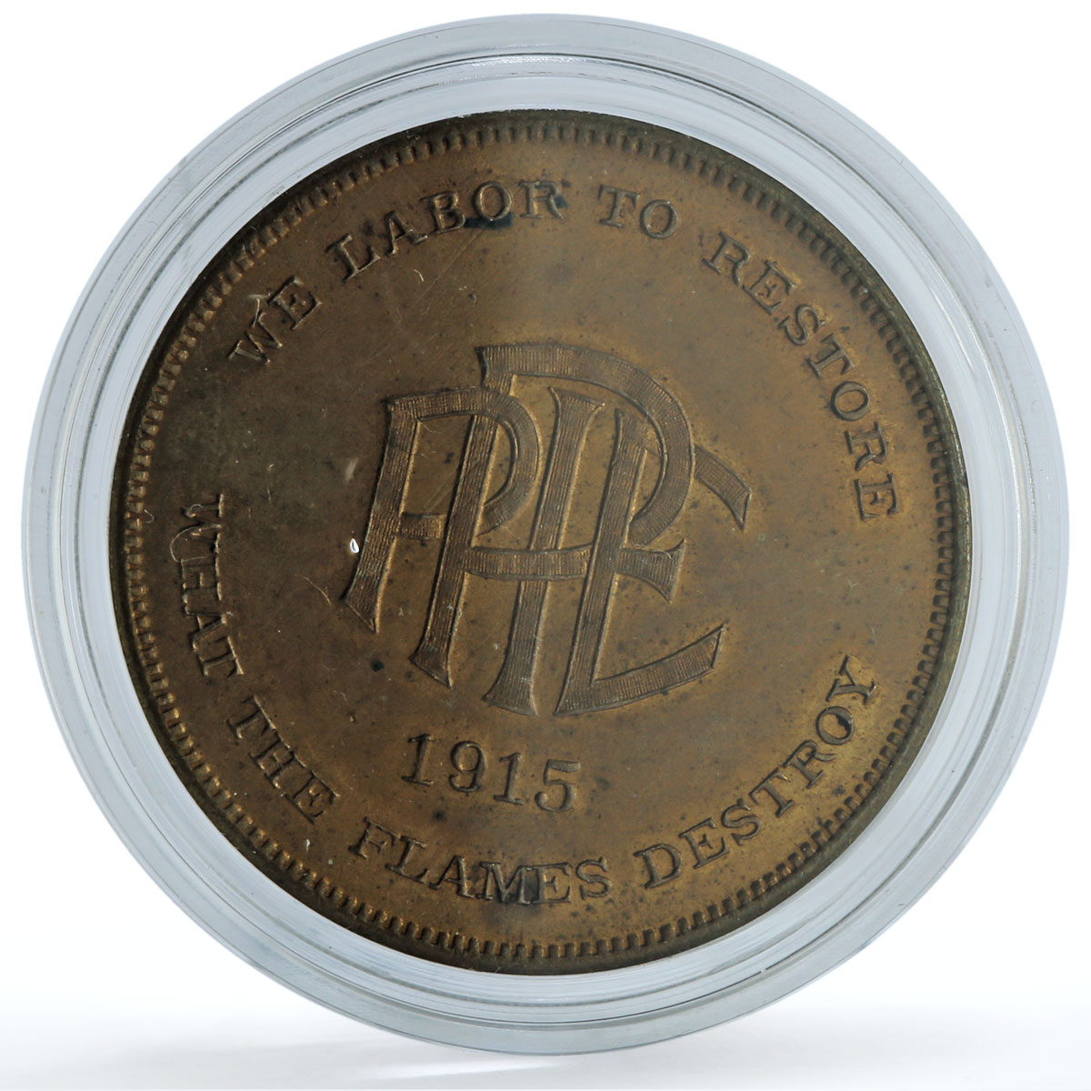 United States Hartford Fire Insurance Company Advertising Token Deer brass 1915 United States Hartford Fire Insurance Company Advertising Token Deer brass 1915