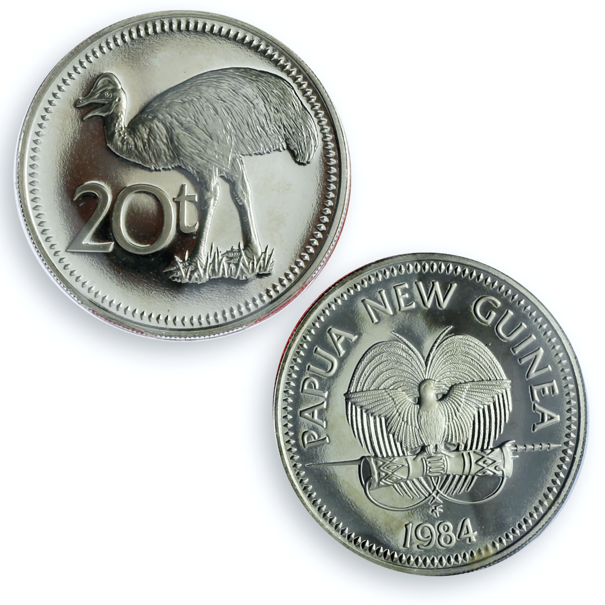 Papua New Guinea Various Set Commemorative Pope John Paul II Visit coins 1984