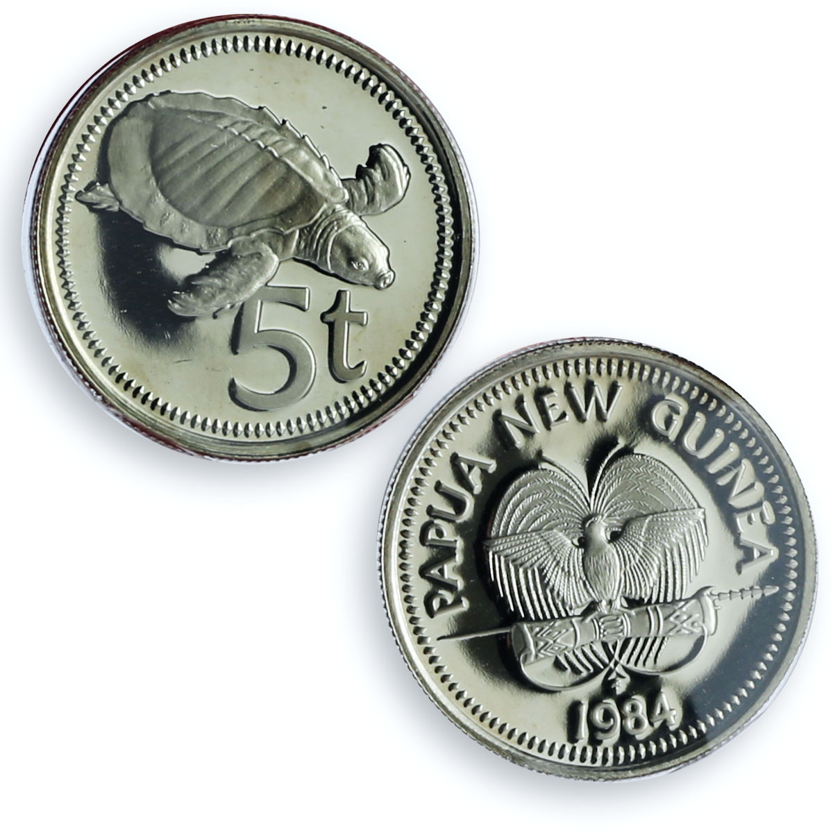 Papua New Guinea Various Set Commemorative Pope John Paul II Visit coins 1984