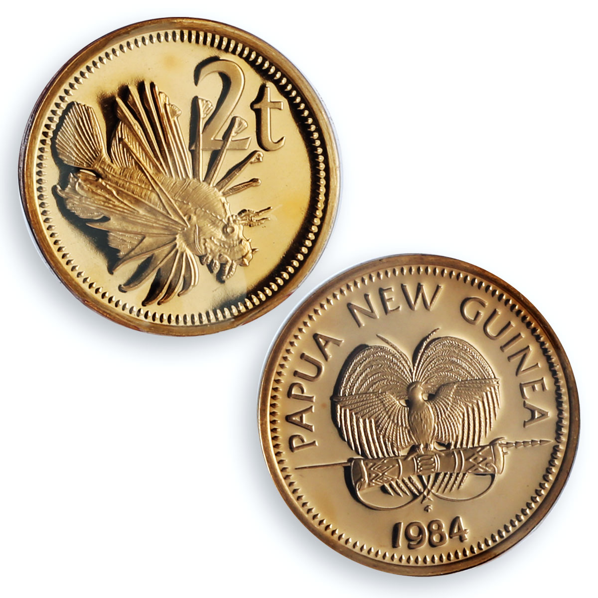 Papua New Guinea Various Set Commemorative Pope John Paul II Visit coins 1984