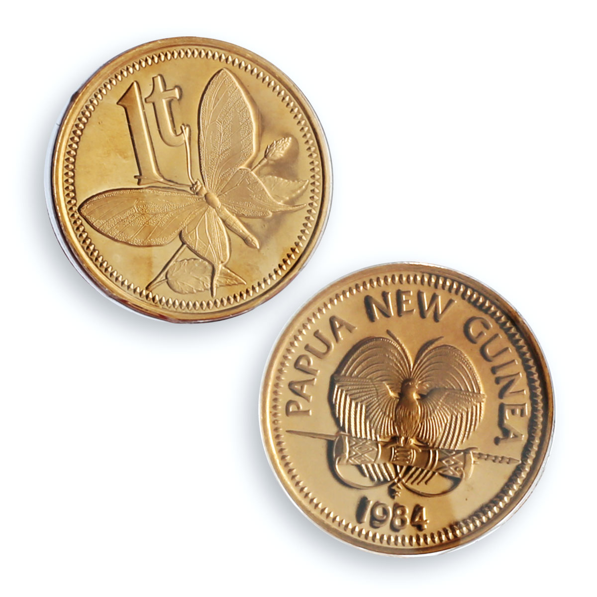 Papua New Guinea Various Set Commemorative Pope John Paul II Visit coins 1984