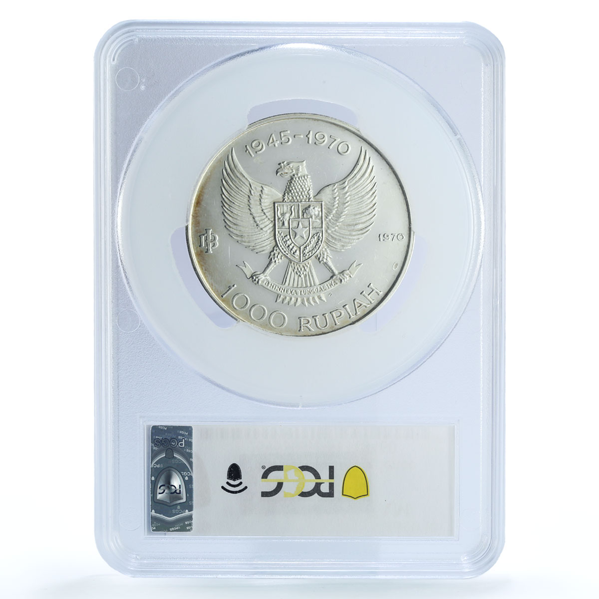Indonesia 1000 rupiah General Sudirman Independence PR61 PCGS silver coin 1970 Indonesia 1000 rupiah General Sudirman Independence PR61 PCGS silver coin 1970