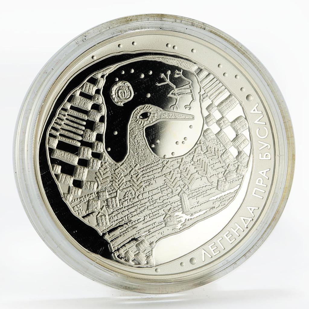 Belarus 20 rubels Folk Legends Series The Stork silver coin 2007