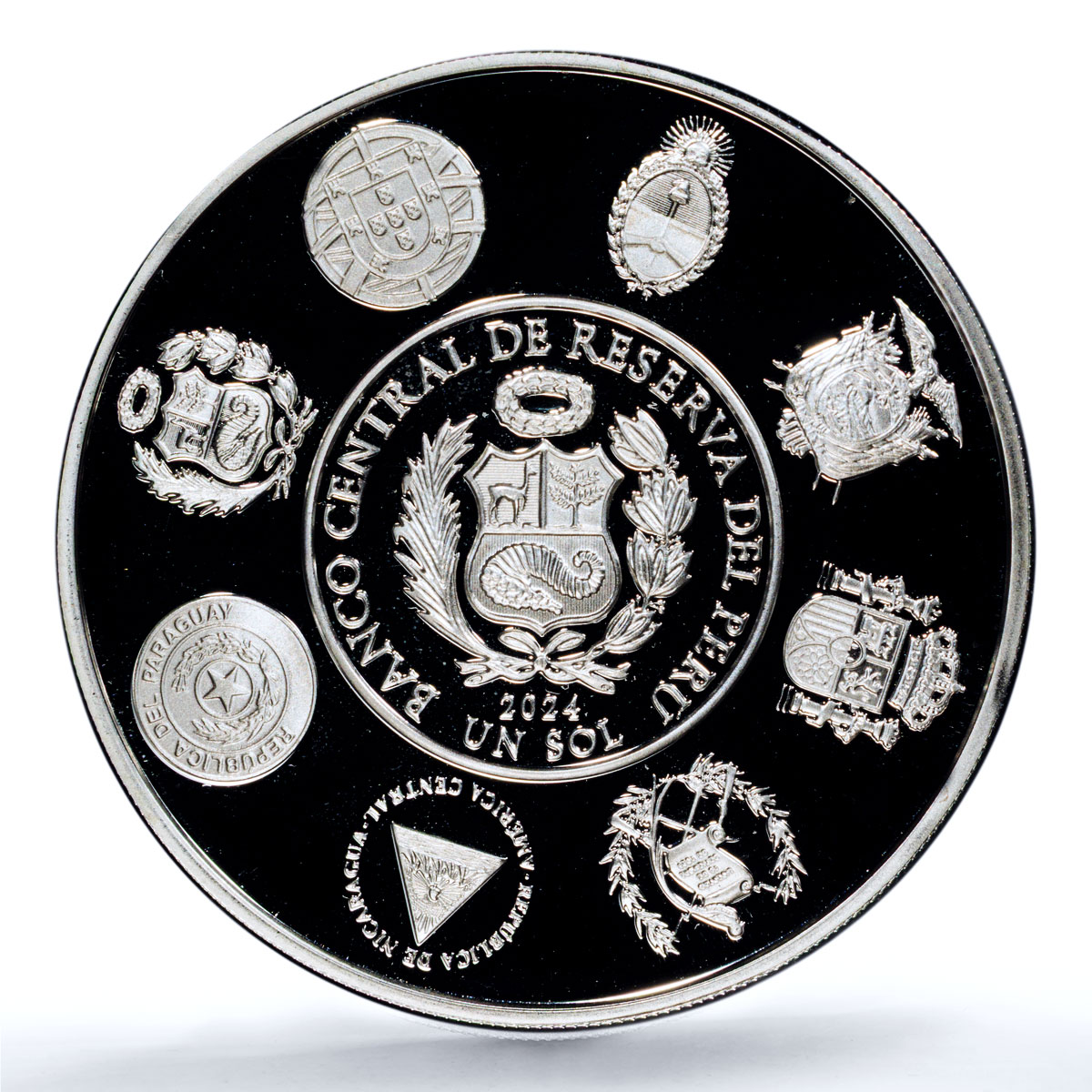 Peru 1 sol Lima KM-442 Ibero-American Capitals City PR 70 PCGS silver coin 2024