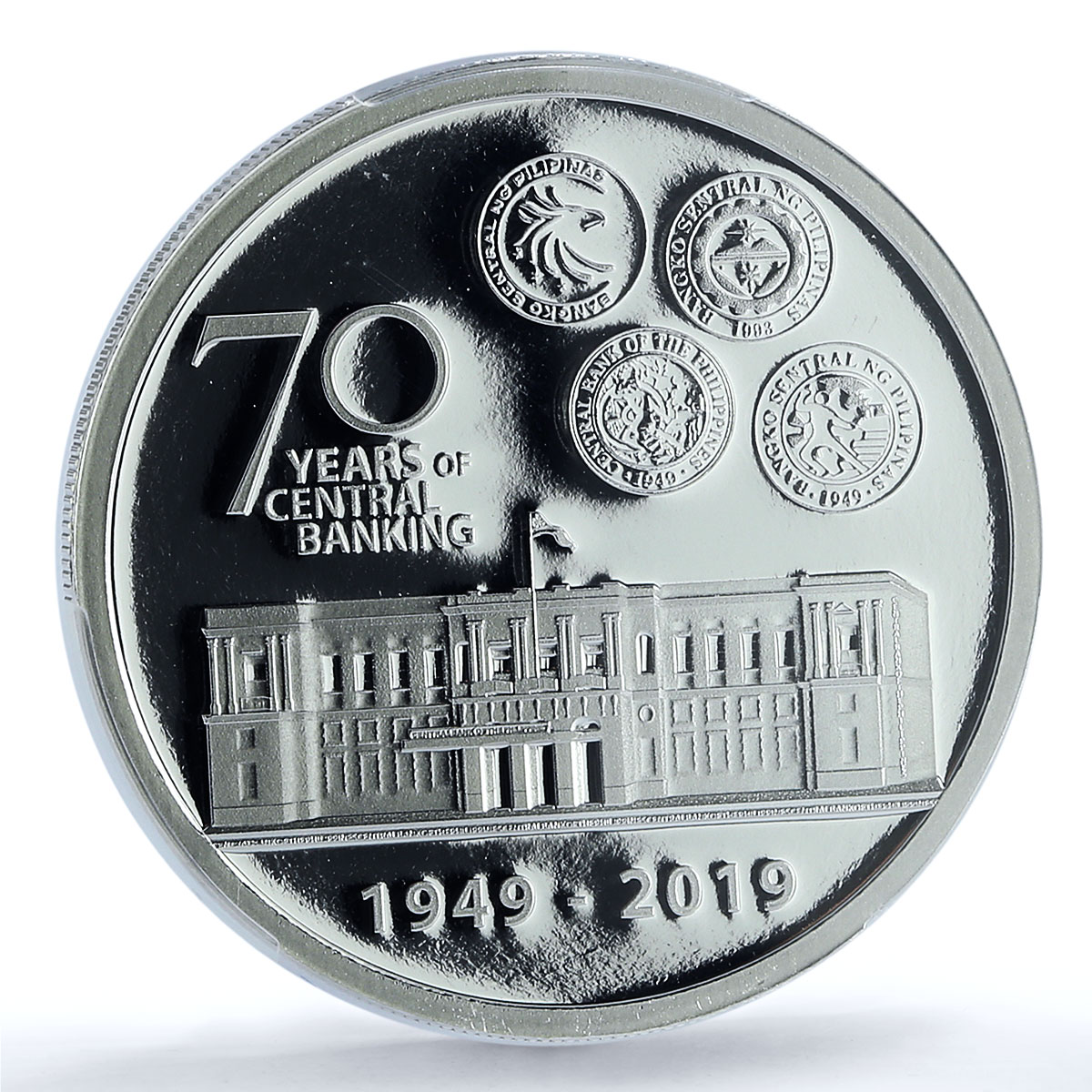 Philippines 500 piso Central Banking KM-311 Eagle Bird PL69 PCGS silv. coin 2019