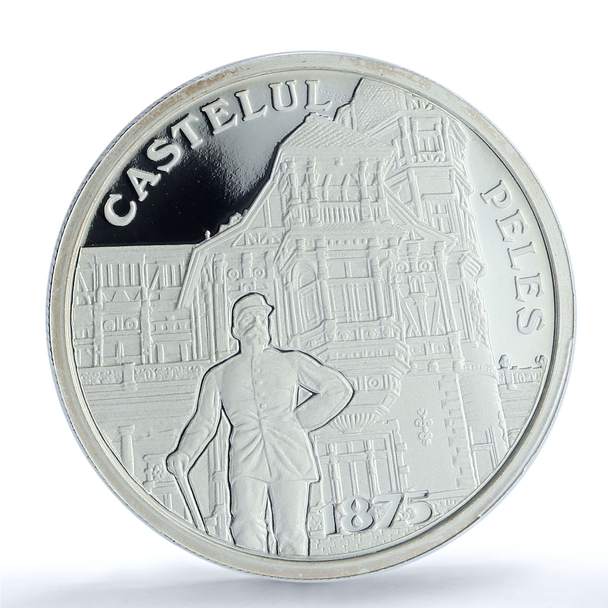 Romania 10 lei Peles Palace KM-399 Architecture PR 70 PCGS silver coin 2015