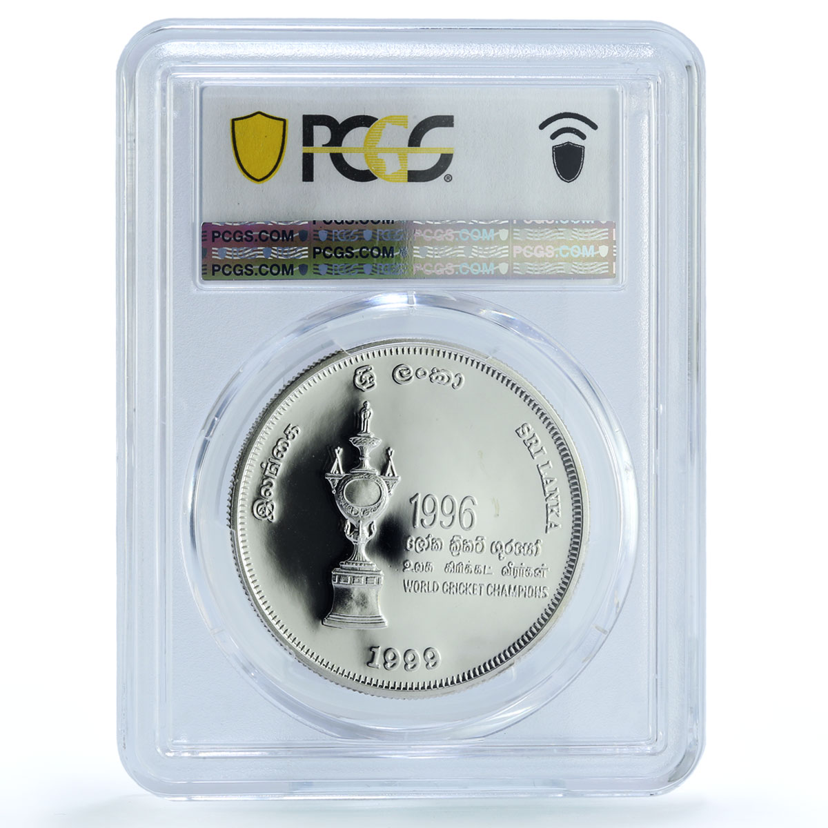 Sri Lanka 1000 rupees Cricket World Cup KM-163 Sports PR69 PCGS silver coin 1999