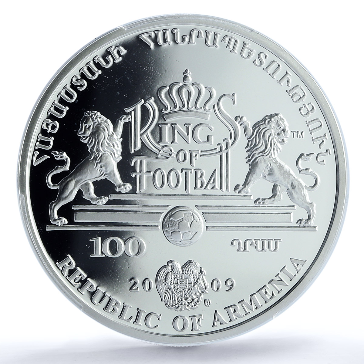 Armenia 100 dram Zbigniew Boniek Kings of Football PR 68 PCGS silver coin 2009