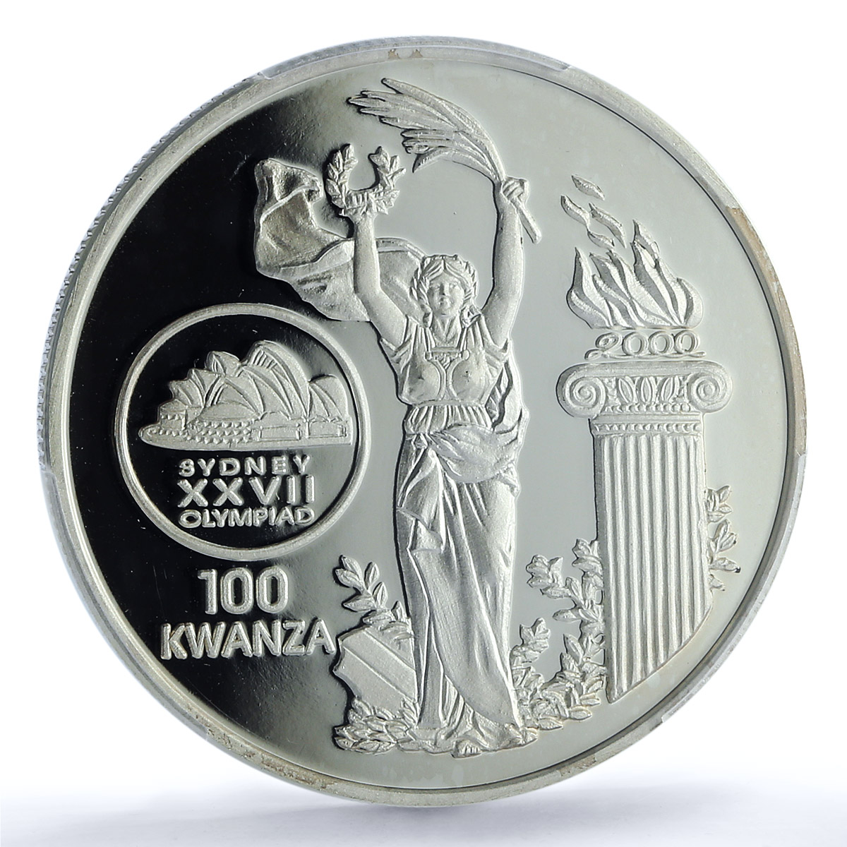 Angola 100 kwanzas Sydney Olympics KM-94 Sports PR 69 PCGS silver coin 1999