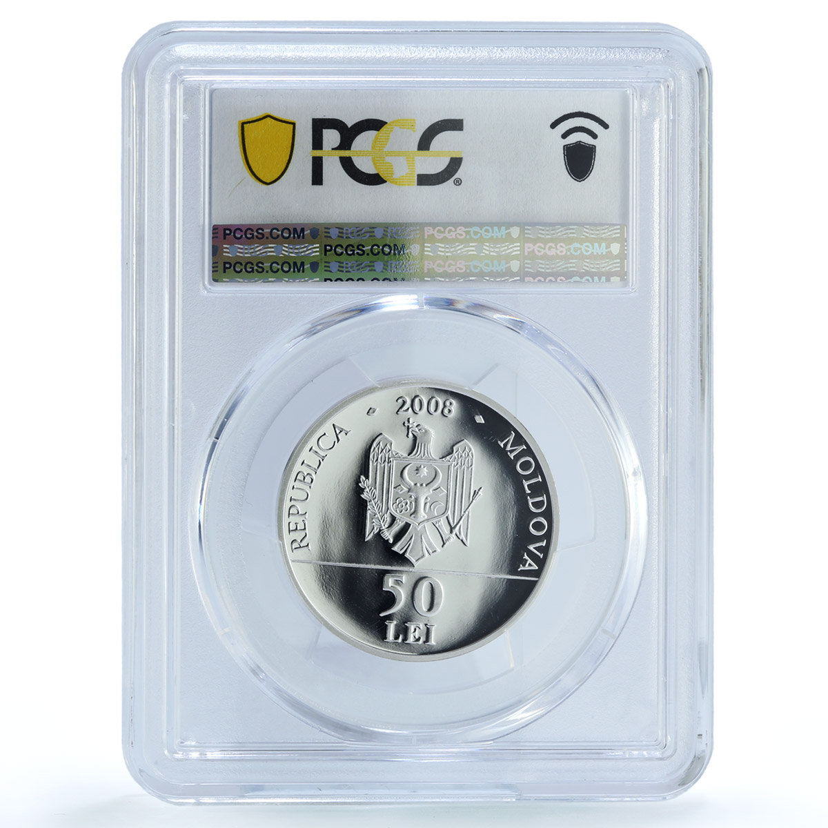 Moldova 50 lei Cooperage KM-45 Traditions Crafts PR 70 PCGS silver coin 2008