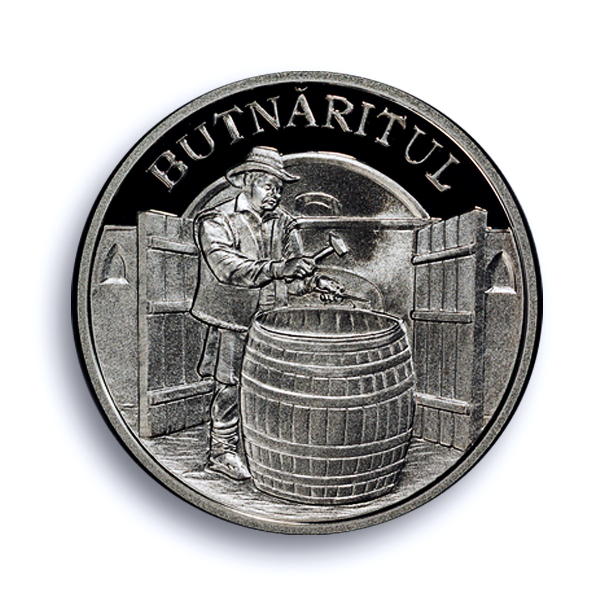 Moldova 50 lei Cooperage KM-45 Traditions Crafts PR 70 PCGS silver coin 2008