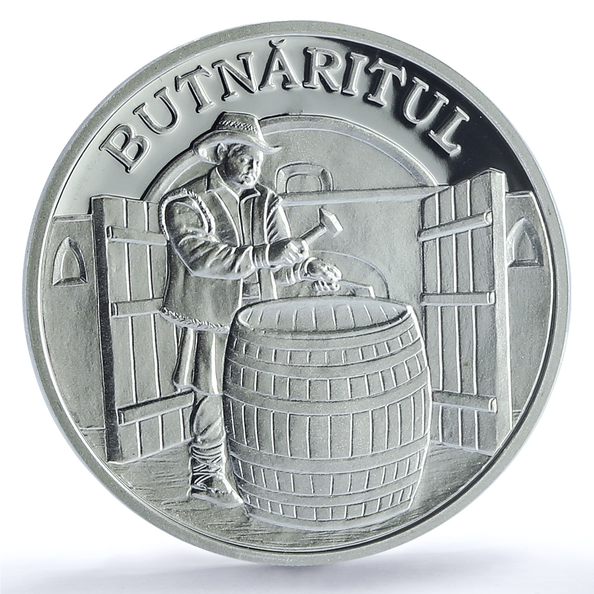 Moldova 50 lei Cooperage KM-45 Traditions Crafts PR 70 PCGS silver coin 2008
