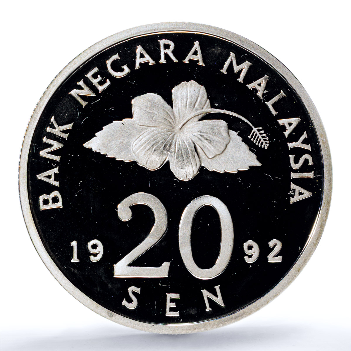 Malaysia 20 sen Republic KM-52a PR 67 PCGS silver coin 1992