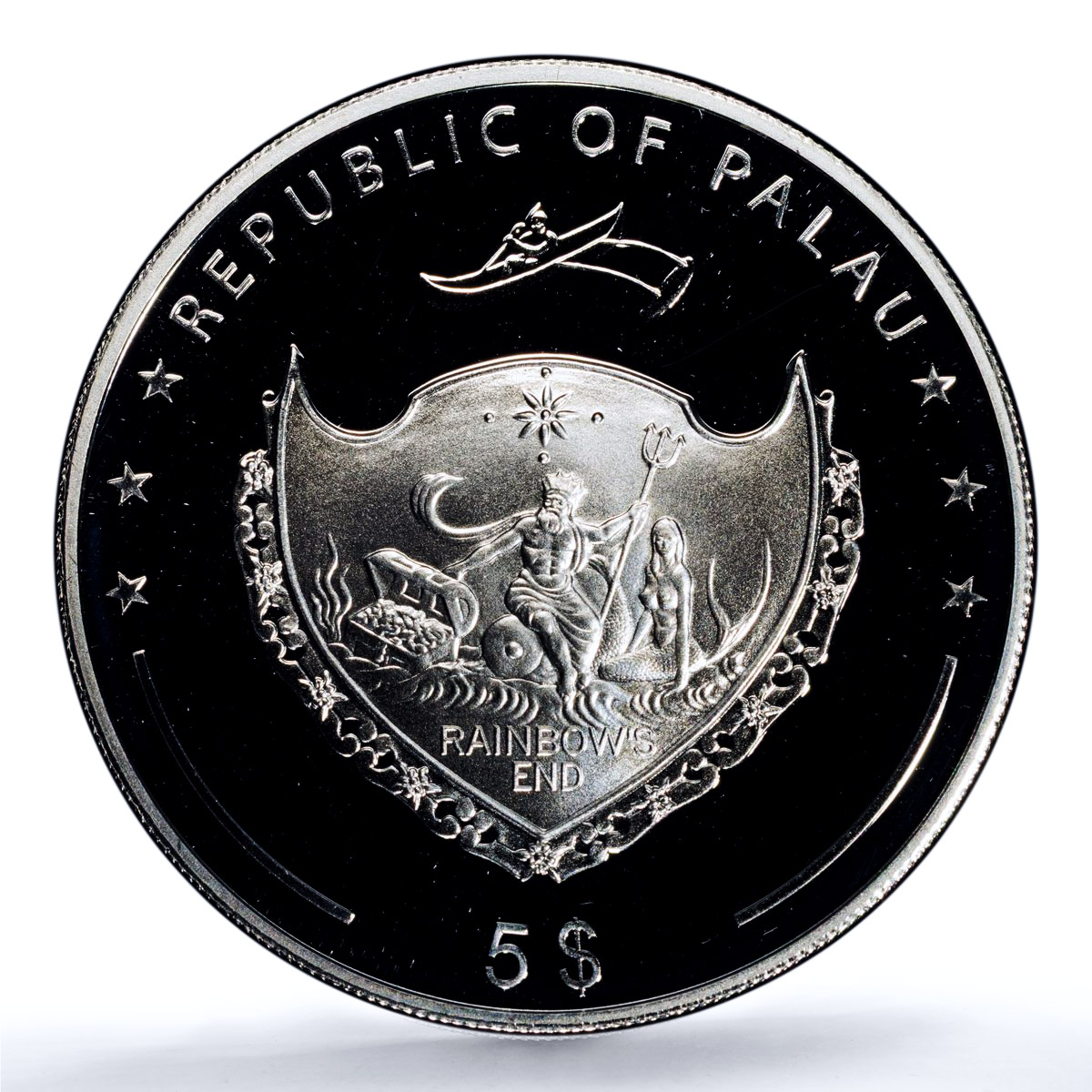 Palau 5 dollars Bird Paradise KM-199 Fauna Peacock PR 69 PCGS silver coin 2009