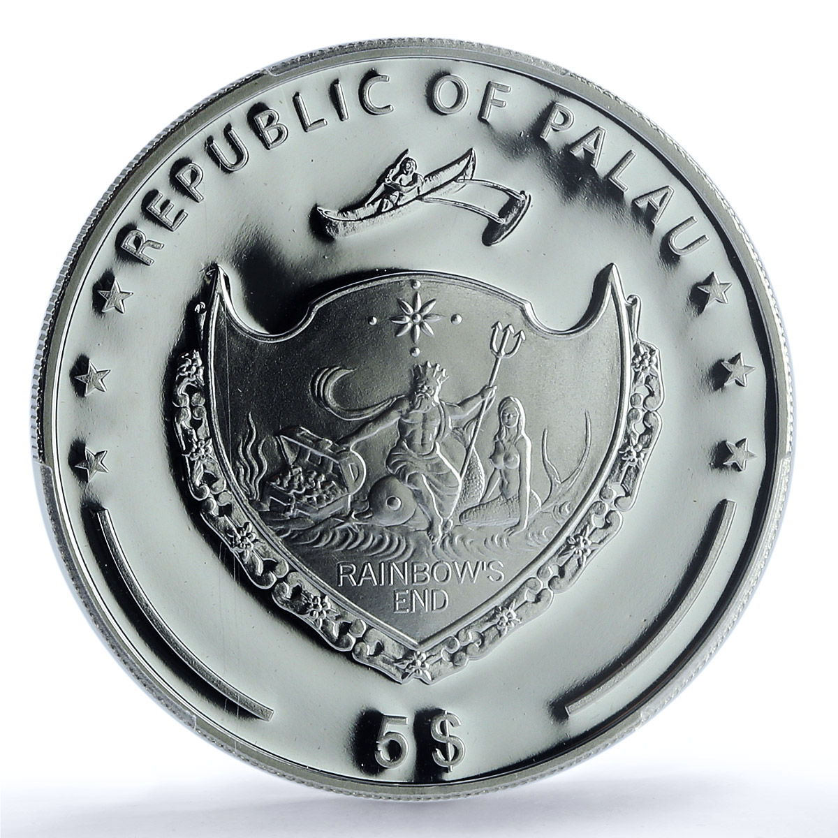 Palau 5 dollars Bird Paradise KM-199 Fauna Peacock PR 69 PCGS silver coin 2009