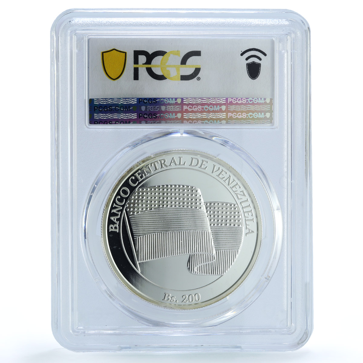 Venezuela 200 bolivares Miranda Vela De Coro Y#97 PR 67 PCGS silver coin 2010