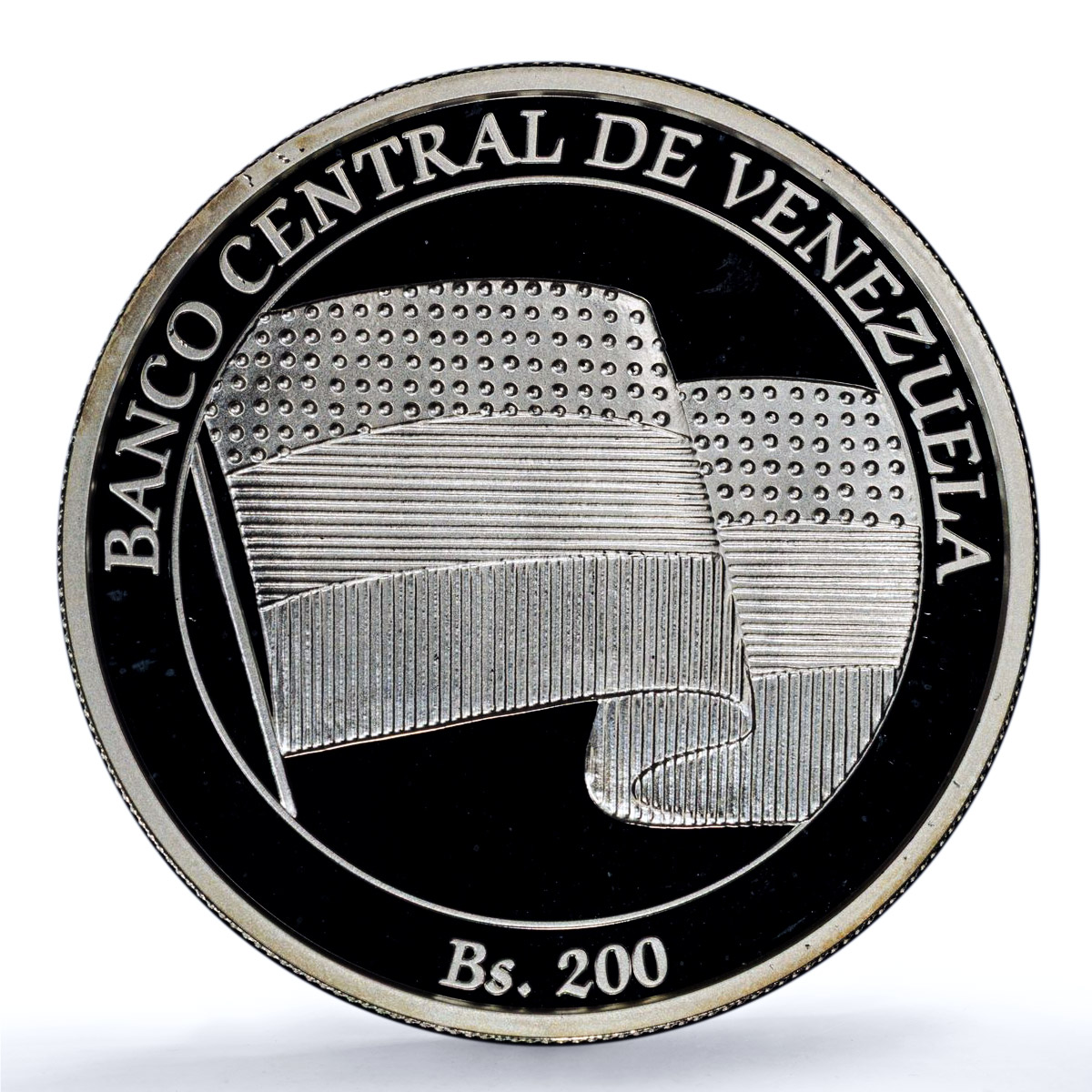 Venezuela 200 bolivares Miranda Vela De Coro Y#97 PR 67 PCGS silver coin 2010