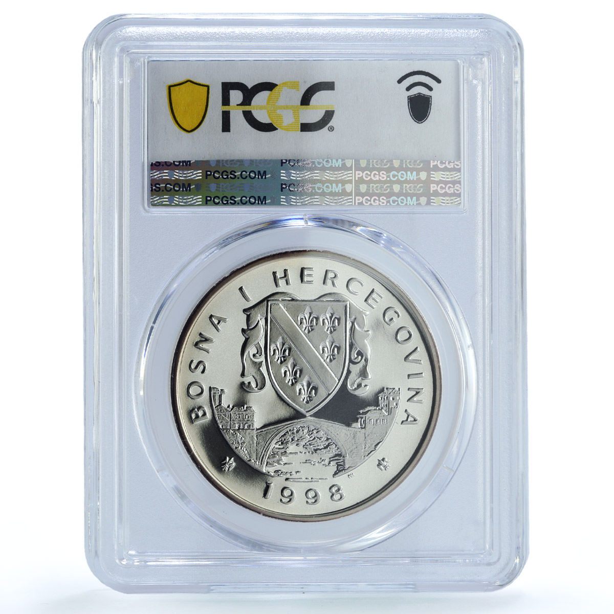 Bosnia Herzegovina 1 suverena Chinese Horse KM-108a PR 69 PCGS silver coin 1998