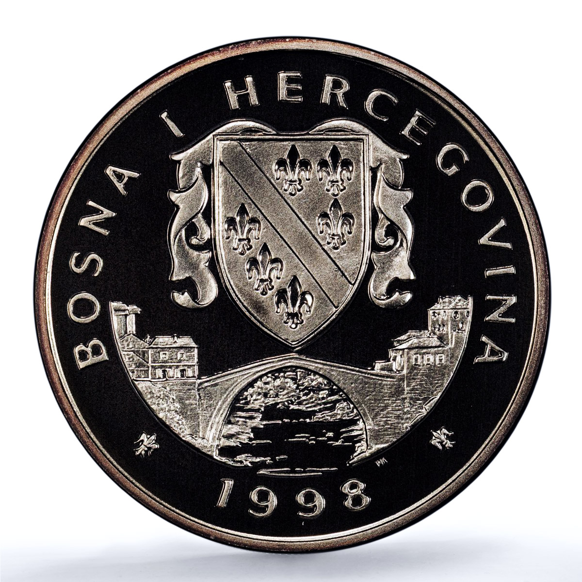 Bosnia Herzegovina 1 suverena Chinese Horse KM-108a PR 69 PCGS silver coin 1998