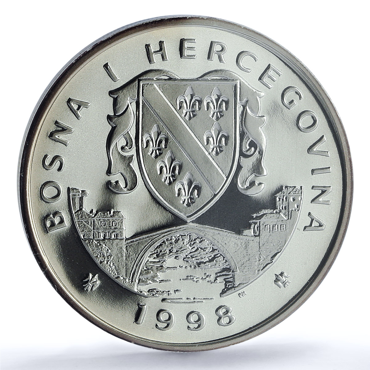 Bosnia Herzegovina 1 suverena Chinese Horse KM-108a PR 69 PCGS silver coin 1998