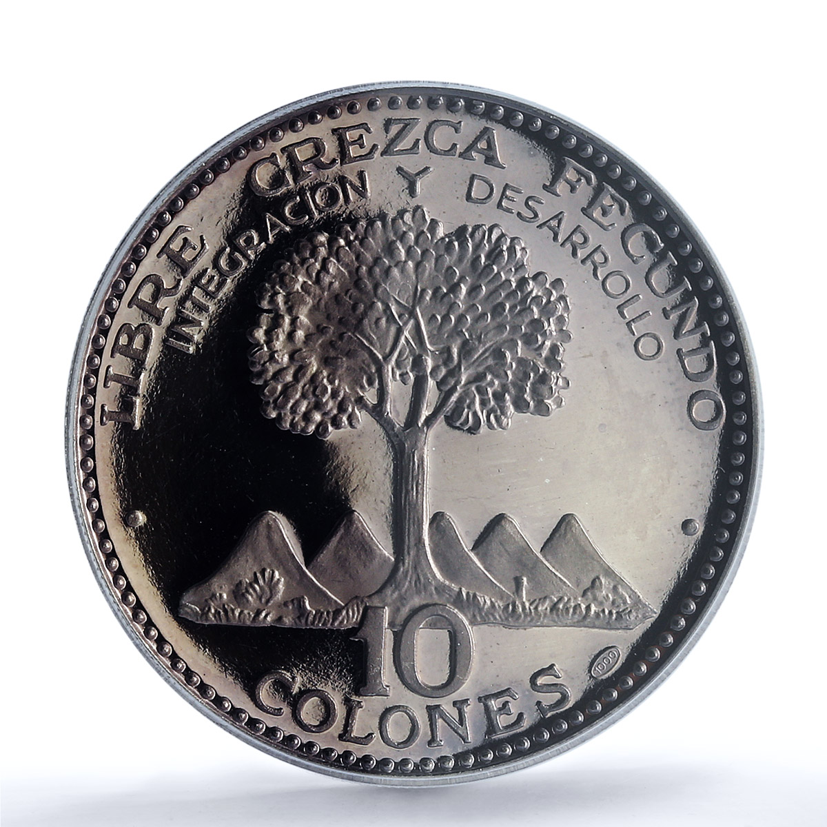 Costa Rica 10 colones Unification KM-192 History Tree PR68 PCGS silver coin 1970