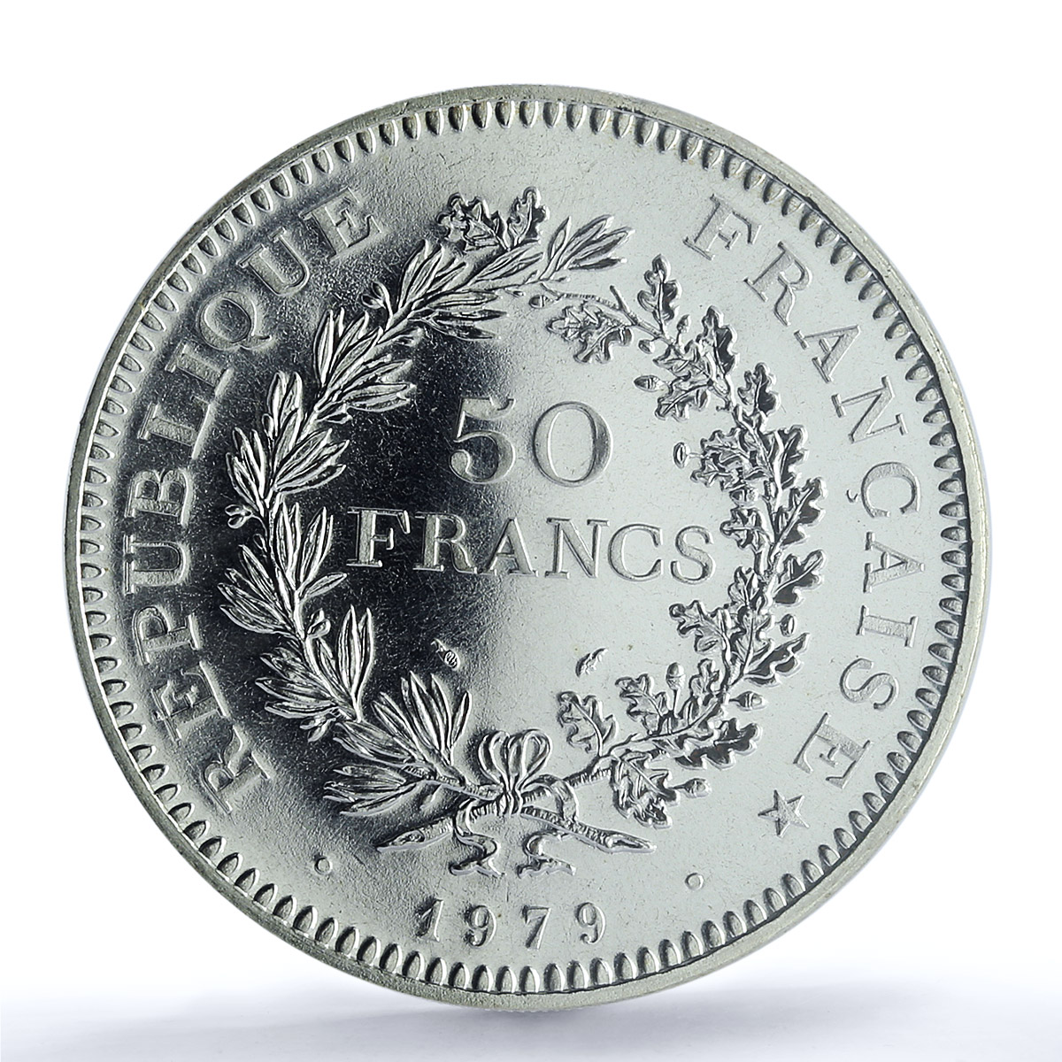 France 50 francs Hercules Gad-882 F-427 KM-941 MS 67 PCGS silver coin 1979