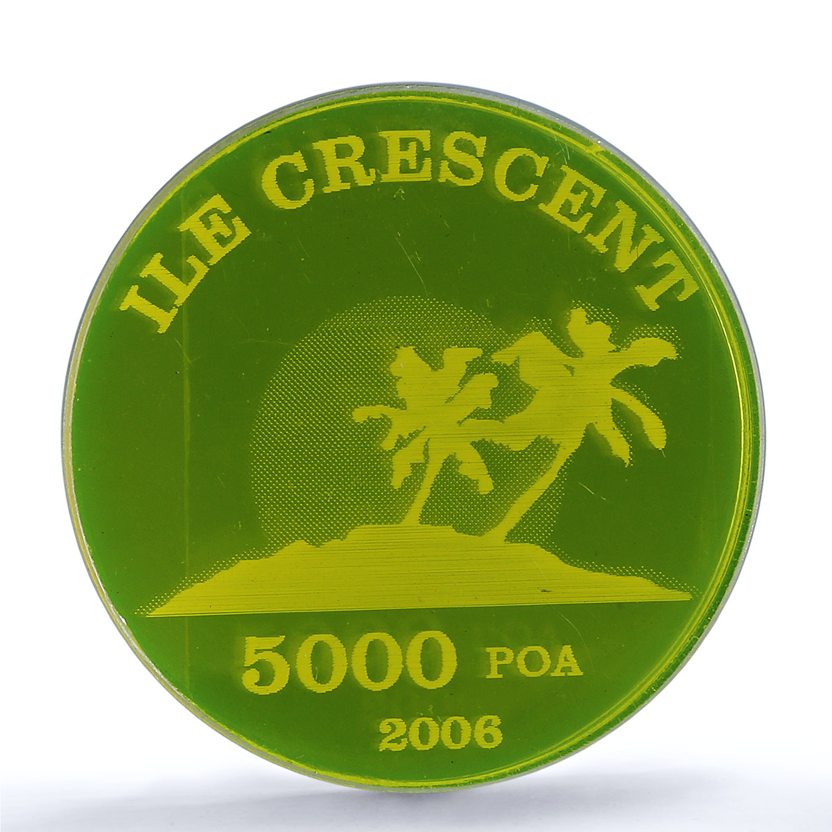 French Polynesia 5000 poa Crescent Island X#3 MS 68 PCGS plastic coin 2006
