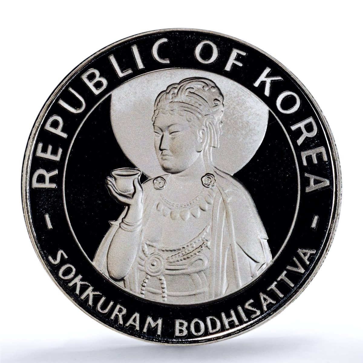 Korea South 500 won Sokkuram Bodhisattva KM-12 PR 69 PCGS silver coin 1970